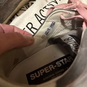 Grey suede golden goose